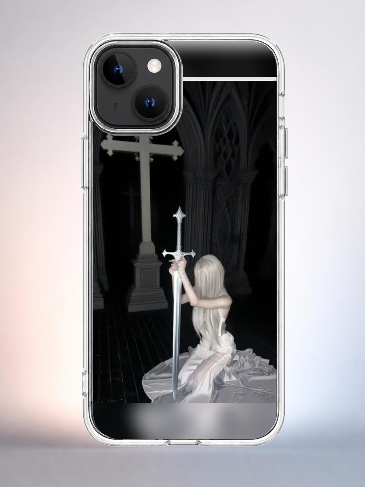 Чехол iphone 12 Ангел с Y2K Indie Sleaze