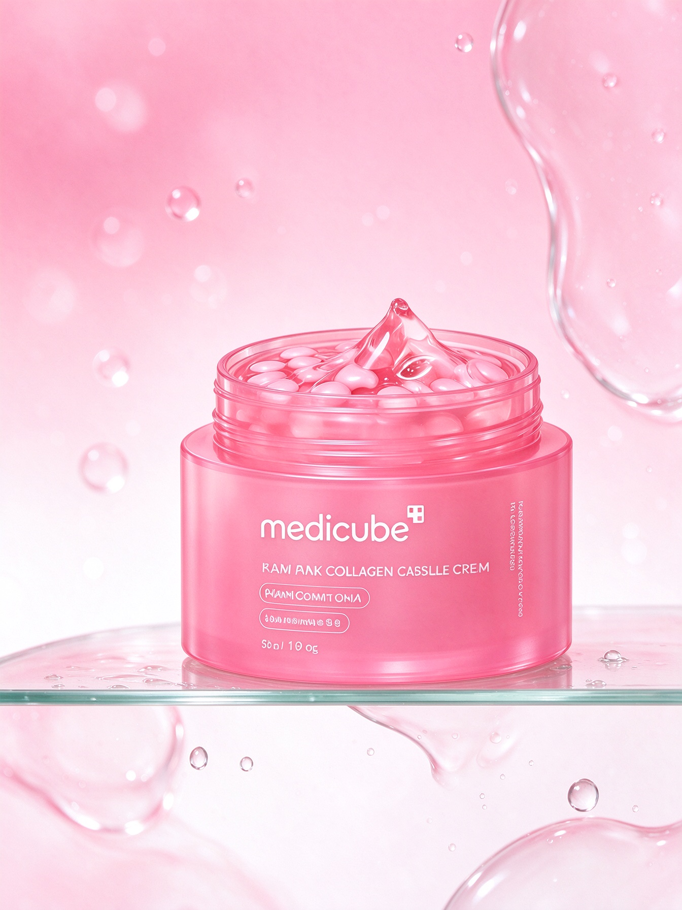 Оригинал Medicube капсульный крем PDRN Pink Collagen, коллаген для упругости, выравнивает тон кожи лица, 55 г