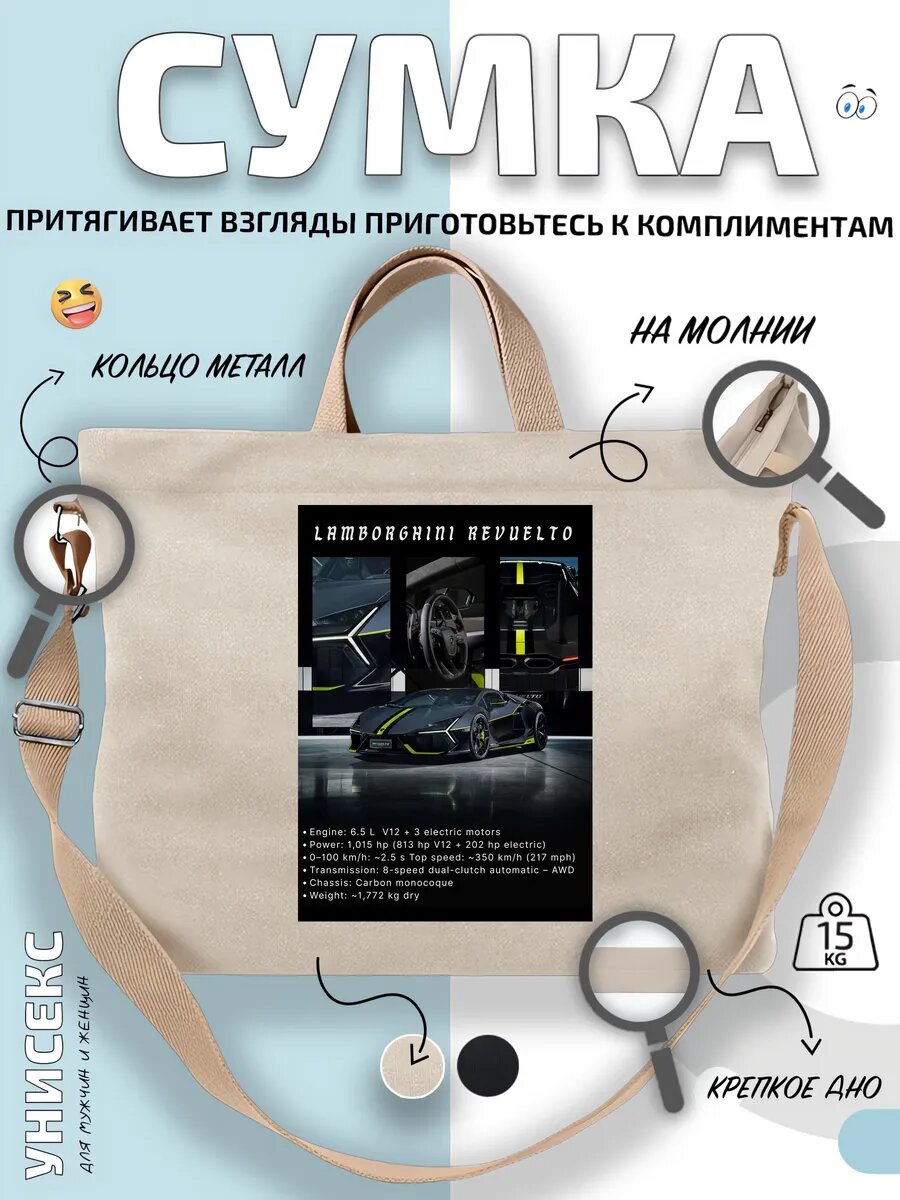 Сумка шоппер  Ламборгини Ревуэльто