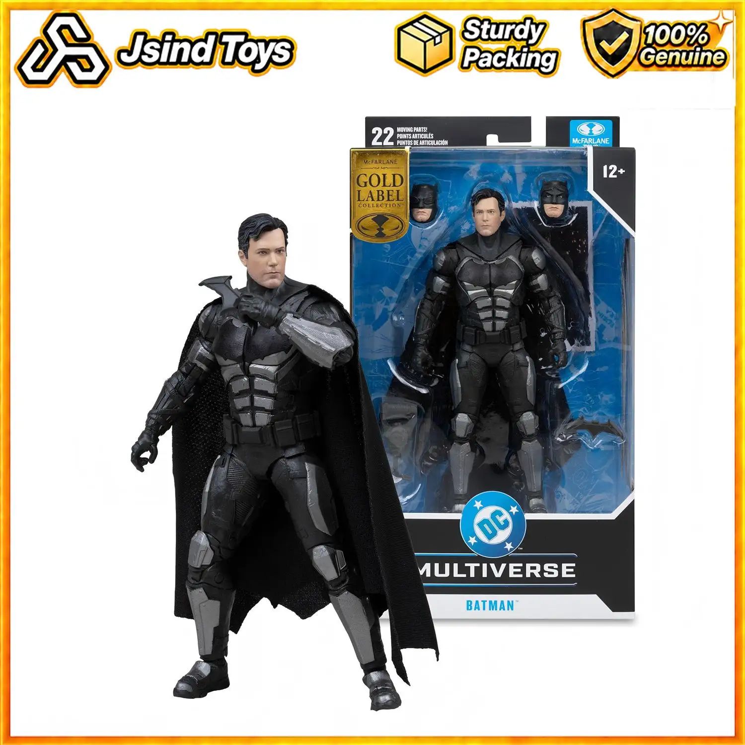 Фигурки McFarlane Toys DC Multiverse Женщина кошка, Робин, Бэтмен (Gold Label), 7 дюймов, набор экшен фигур