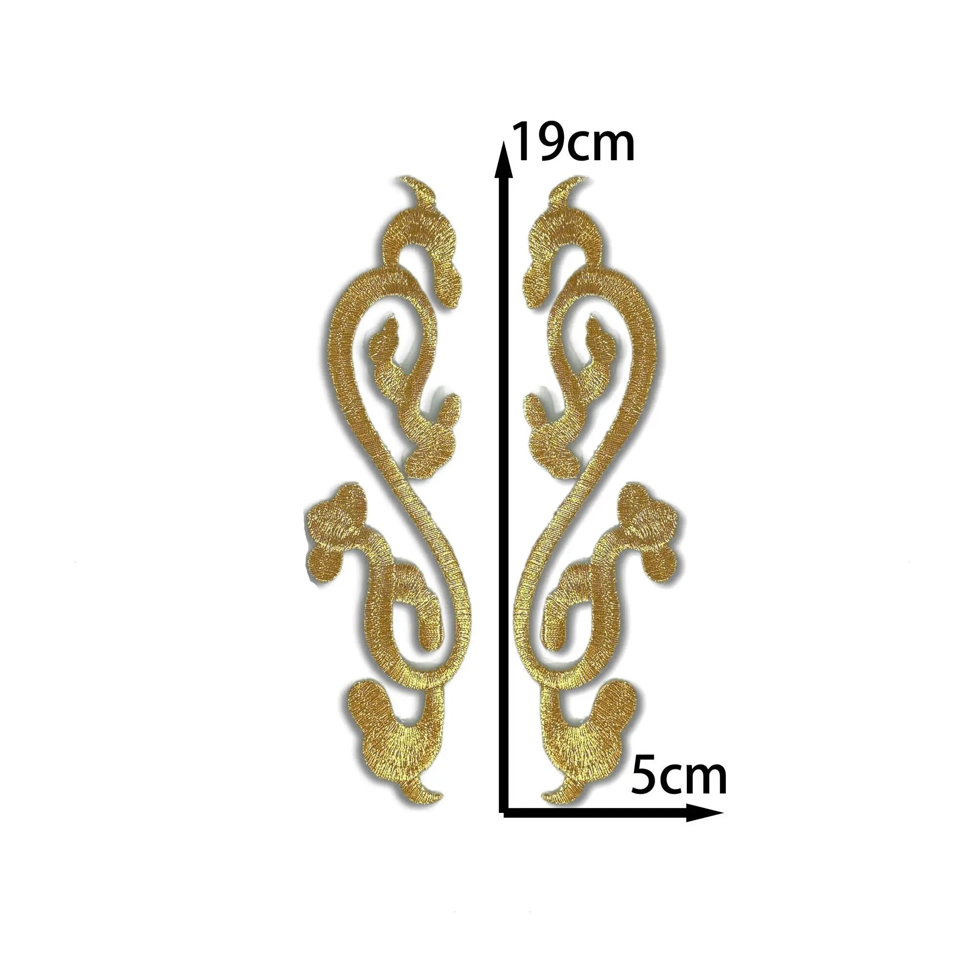 Наклейки на одежду, вышивка, 19х5 см, style 8348 (1D)
