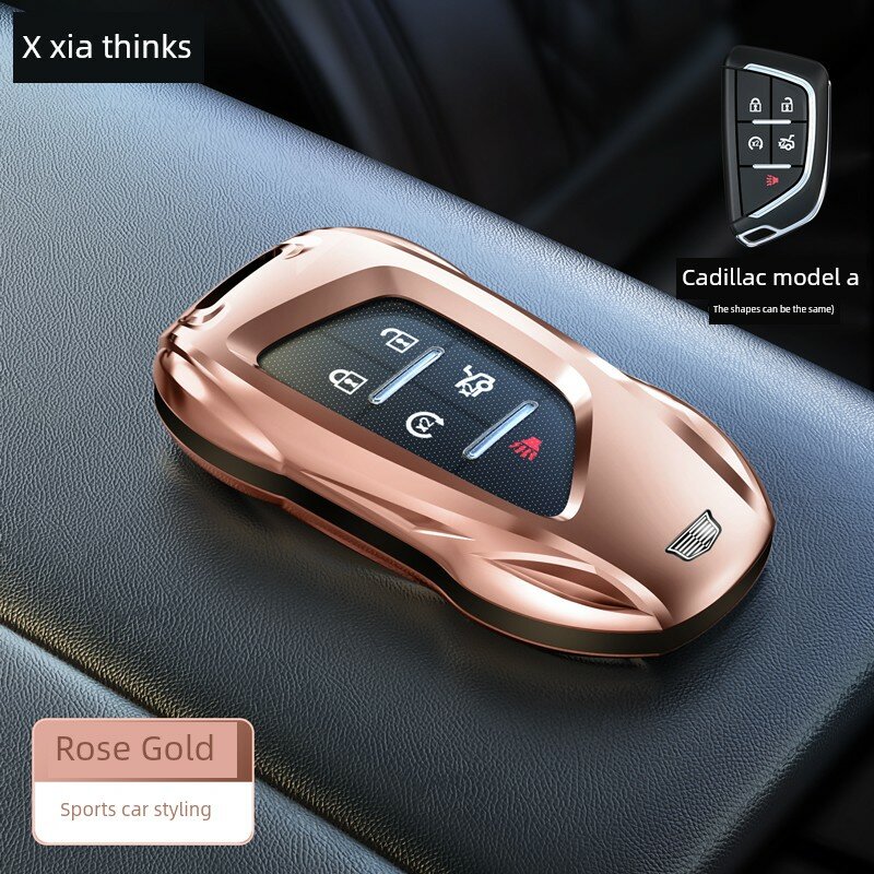Розовое золото Кадиллак чехол для ключей для моделей CT5, XT5, XT4, XTS, CT6, ATS, XT6, CT4 - Высокое качество