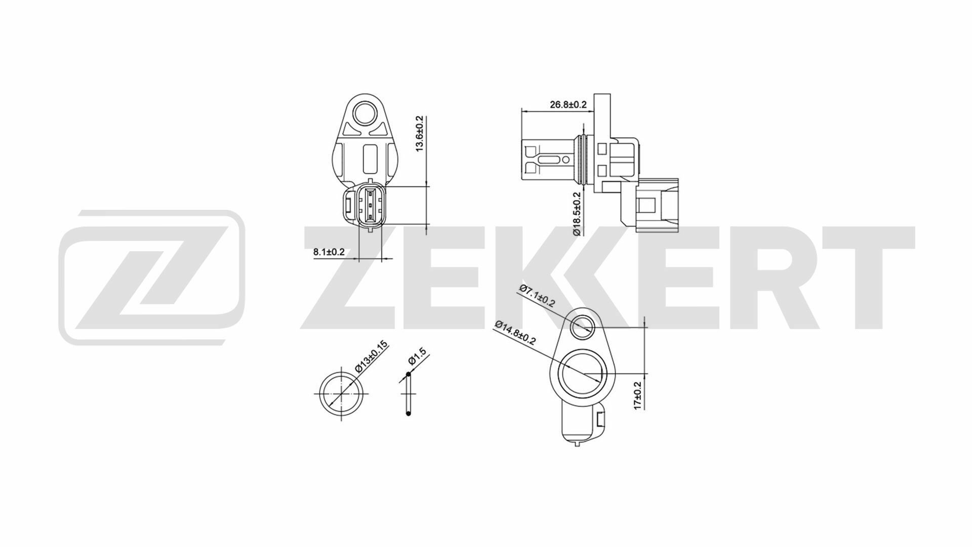 Датчик положения коленвала для Suzuki Grand Vitara (FT, HT, JT, TE, TD) 98-, SX4 (EY, GY) 06-, Baleno 95-