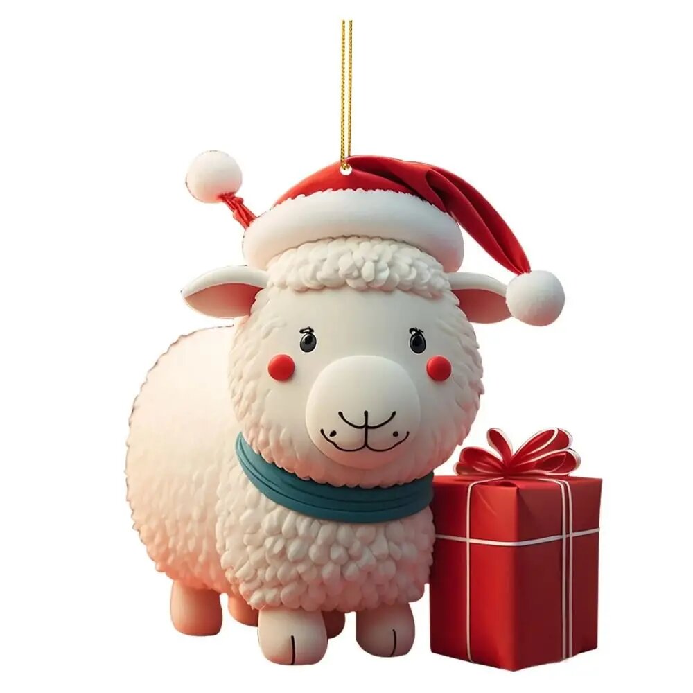 Рождественский подвес Акрил Cute Cartoon Goat 4