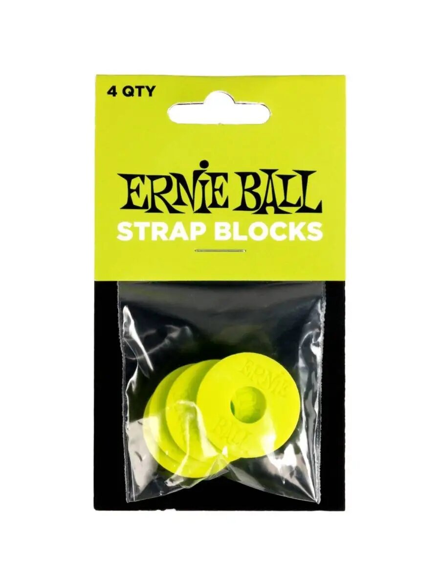 ERNIE BALL 5622 - фиксаторы ремня (страплок), 4 шт, цвет салатовый