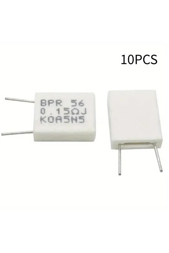 10PCS BPR56 5W 0.15 Ом неиндуктивный керамический цементный резистор 0.15R