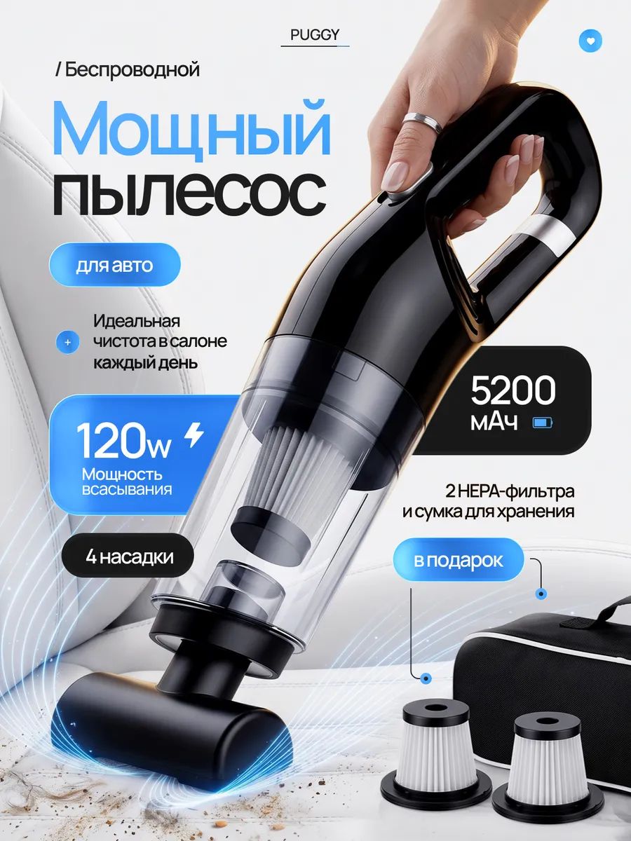 Пылесос для автомобиля беспроводной мощный