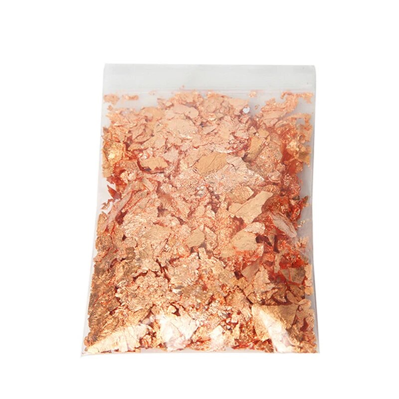 FUMOSIK Золотые, серебряные, медные хлопья для дизайна ногтей Rose Gold - 3g