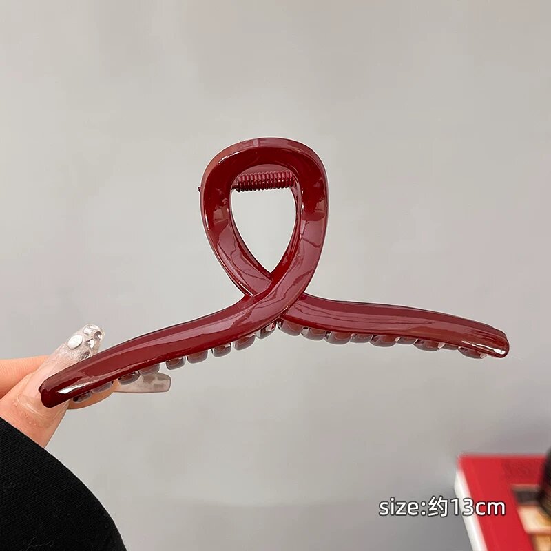 Блестящий большой зажим с крестом для женщин, женский аксессуар в французском стиле, элегантный и удобный, 80-120