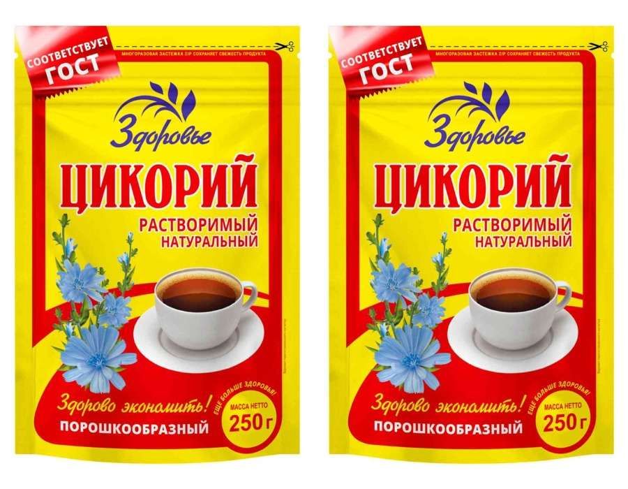 Здоровье Цикорий порошкообразный, 250 г, 2 шт
