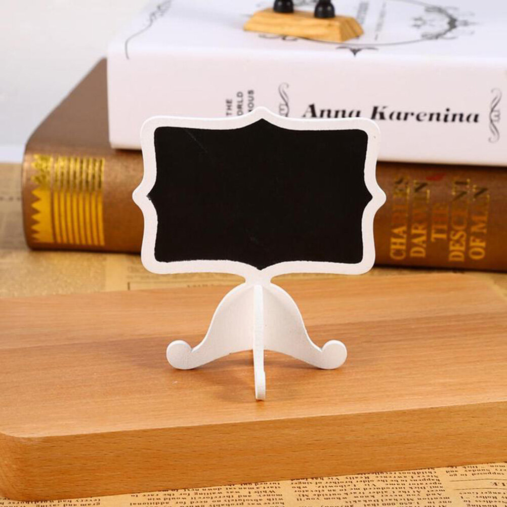 10 Шт Мини Доски С Подставкой Для Знаков И Открыток Белого Цвета 10Pcs White