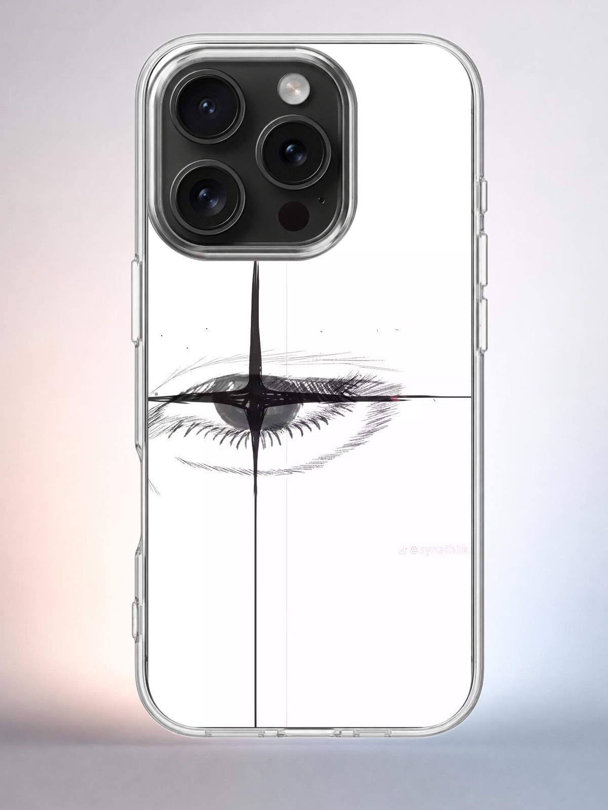 Чехол iPhone 15 Pro Глаз с Y2K Indie Sleaze