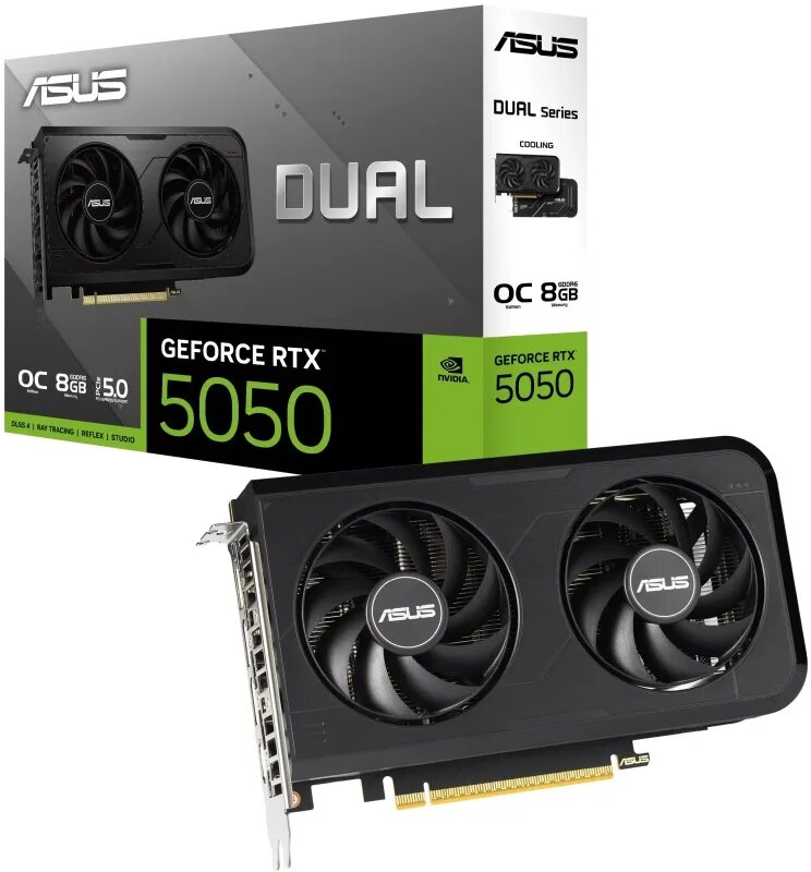 Видеокарта ASUS GeForce RTX 5050 DUAL-RTX5050-O8G OC, 8 ГБ