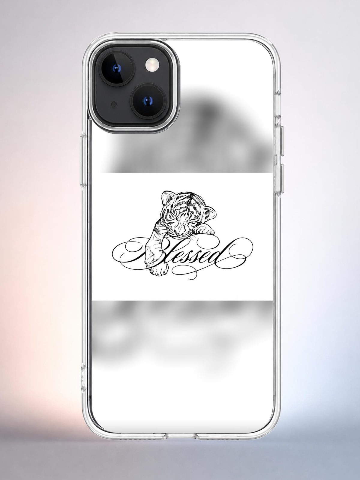Чехол iPhone 15 Тигр Blessed Y2K Indie Sleaze