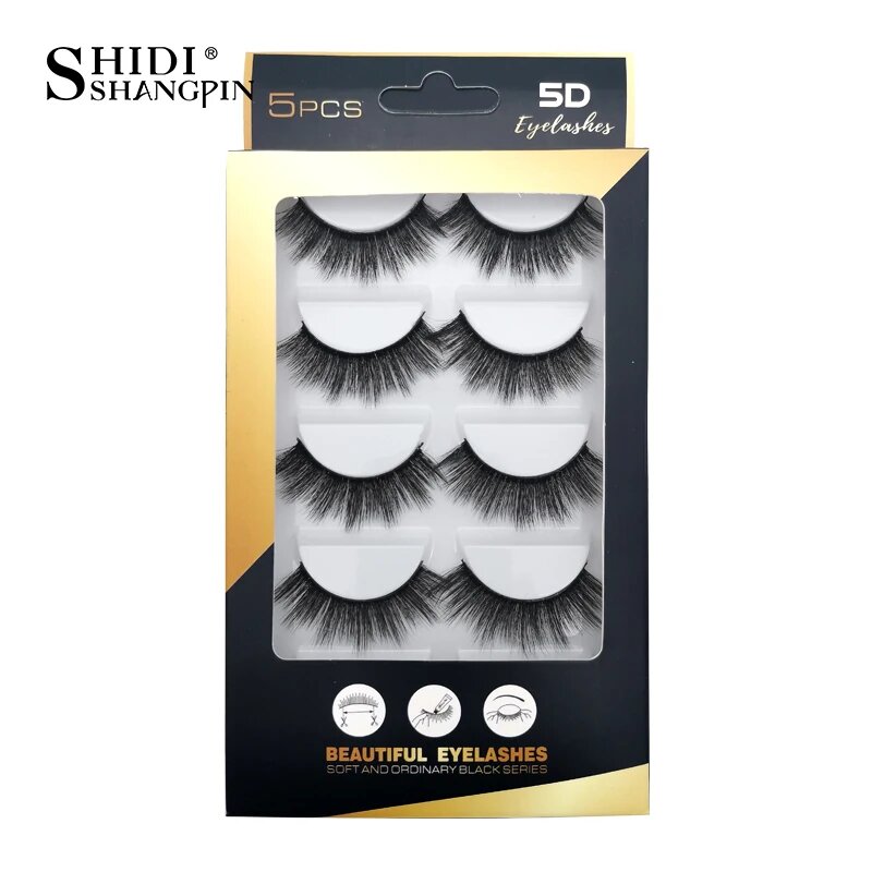 YSDO норковые ресницы 5 пар черные 5pairs G802-BK