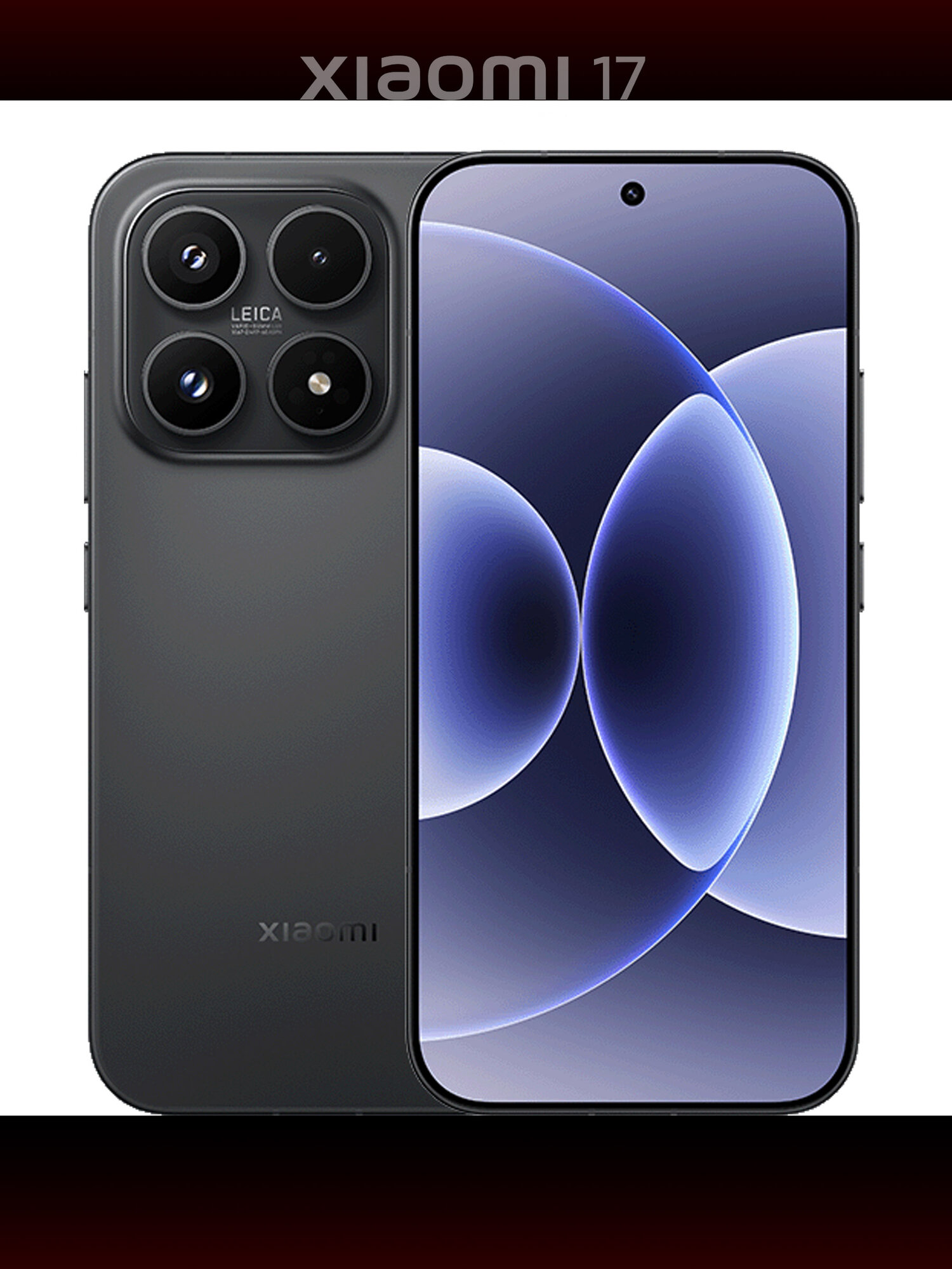 Смартфон Xiaomi 17 12/256 ГБ, 2x nano-SIM, 7000 мА·ч, оптика Leica G+P, Чёрный