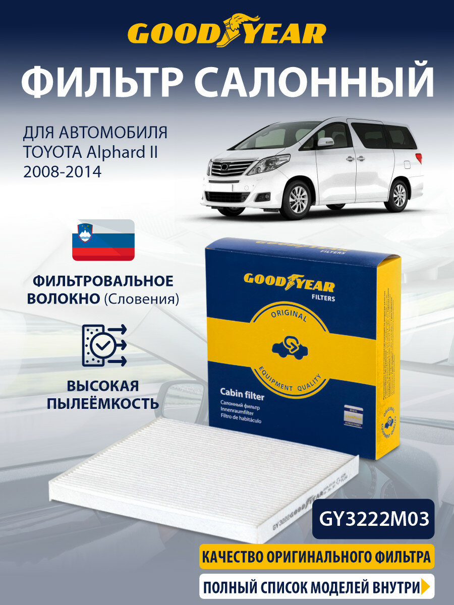 Фильтр салонный TOYOTA Alphard 2, тойота Альфард 2 2008-2014