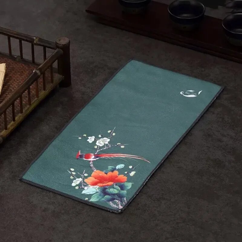Хлопковое чайное полотенце JINGDE TEA SET Бирюзовый, A6