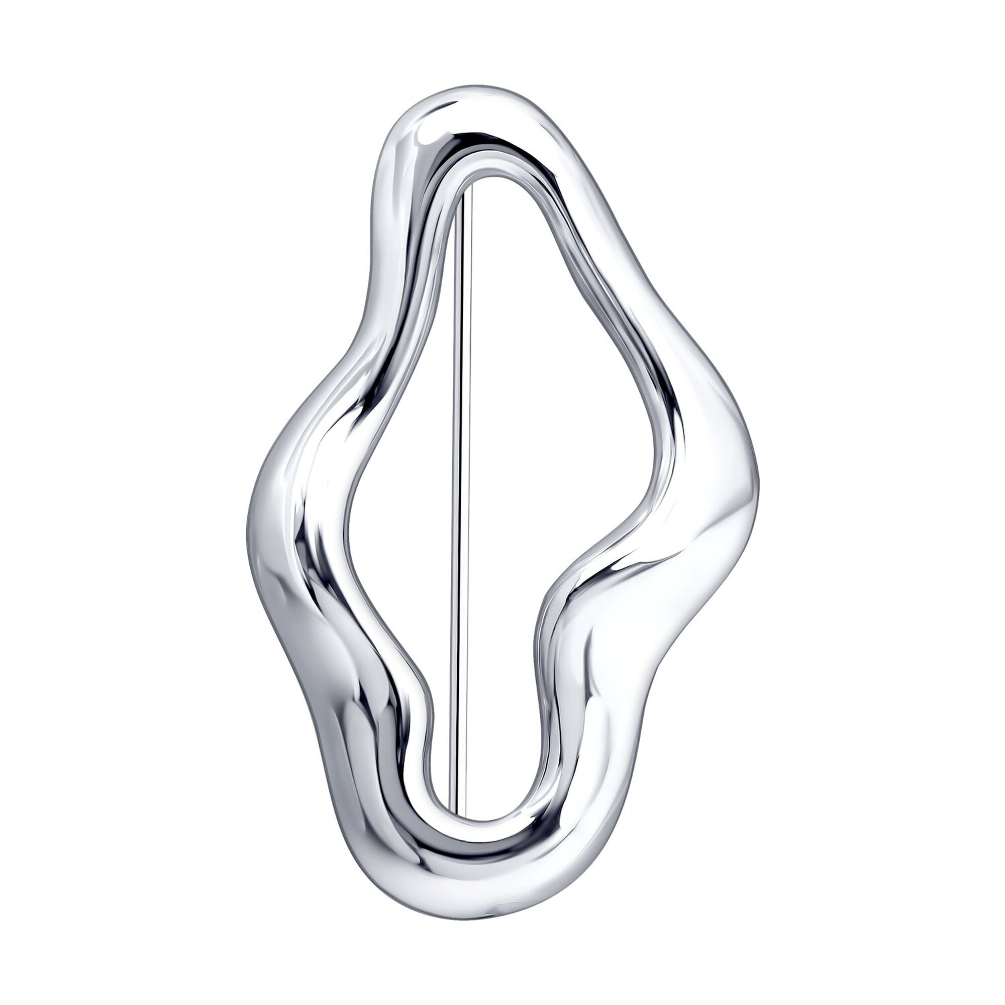 Брошь Diamant online, серебро, 925 проба, родирование