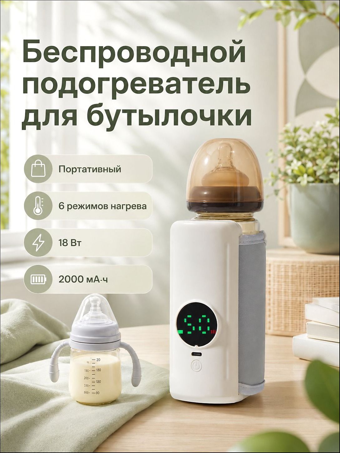Подогреватель для детских бутылочек портативный