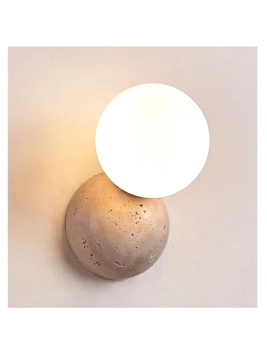 Настенный светильник из натурального камня с лампой G9, 9 Вт, для гостиной, спальни, столовой