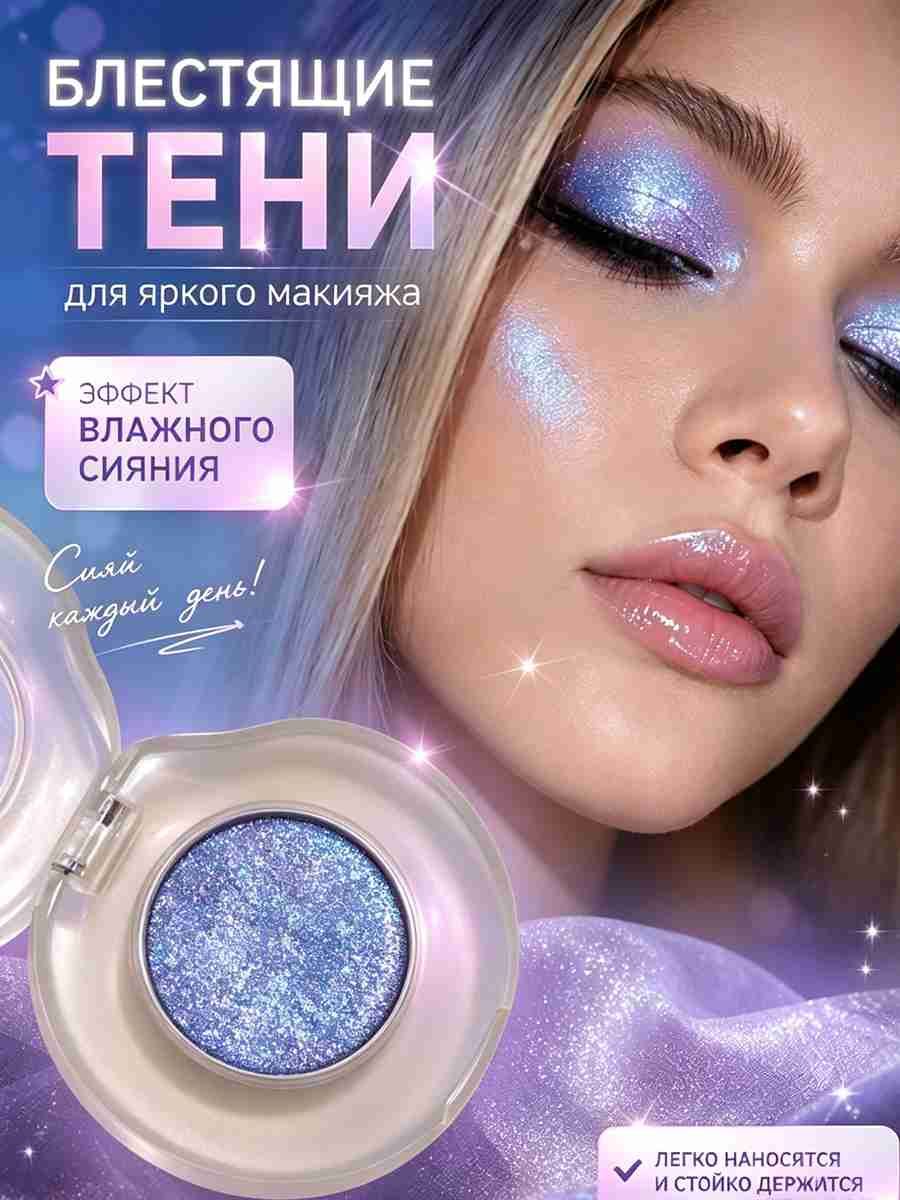 GIANMAN тени для век глиттер мерцающие хайлайтер компактные шиммер дымчато-серые многофункциональные