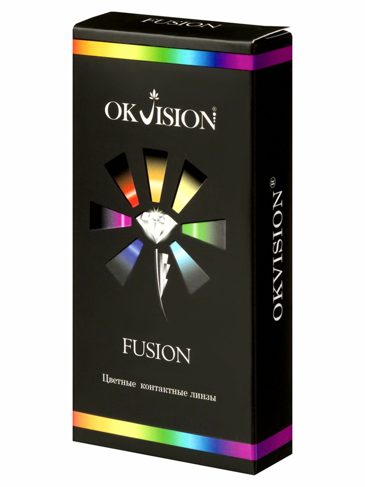 Линзы Okvision Fusion 8,6/14,0 (-2,00) №2/Brilliant Blue контактные линзы квартальной замены