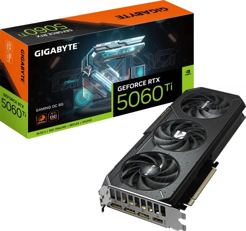 Видеокарта GIGABYTE GeForce RTX 5060 Ti GAMING OC GV-N506TGAMING OC-8GD, 8 ГБ