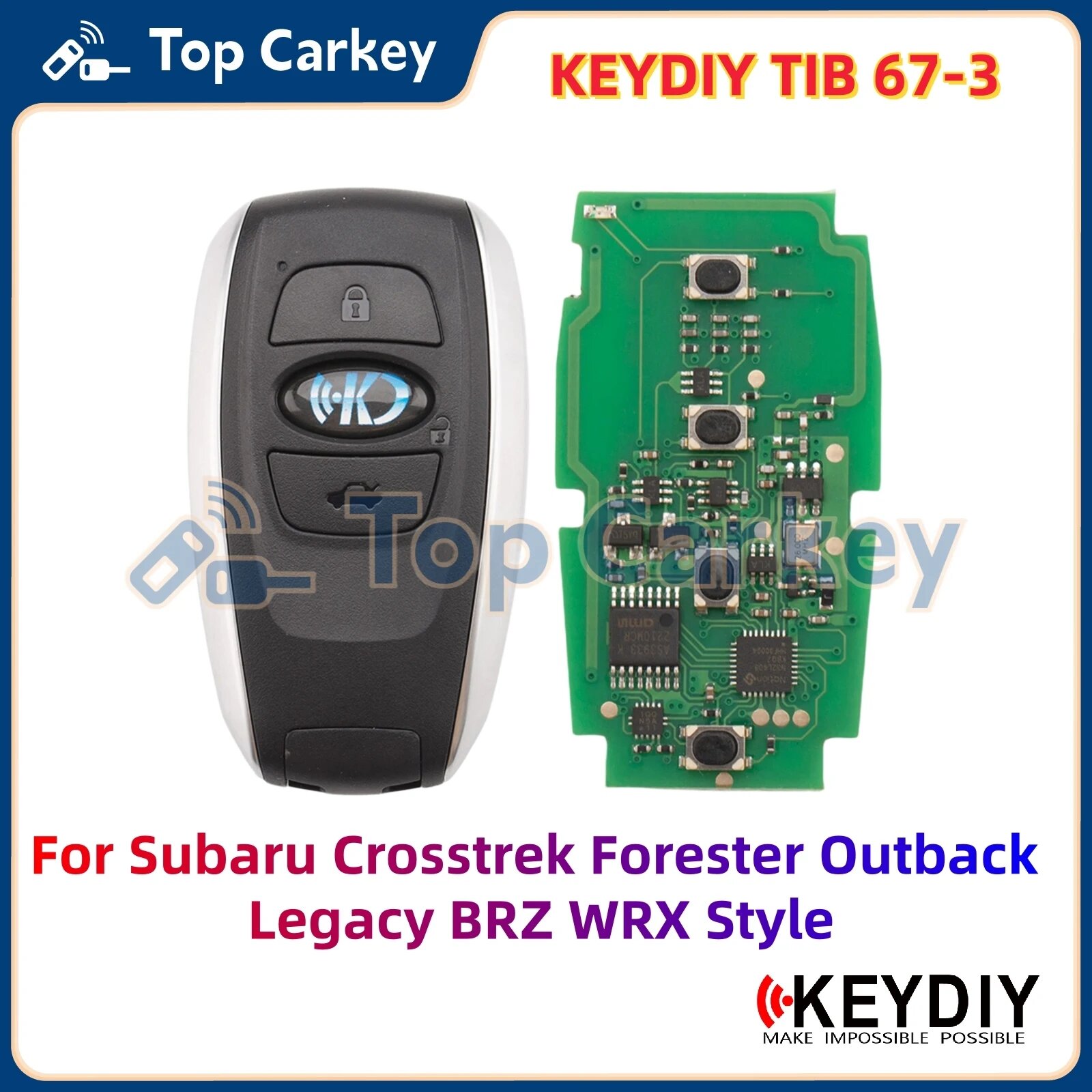 Универсальный смарт-ключ KEYDIY KD TIB67 TIB67-3 TIB67-4 с чипом 8A 4D для Subaru Crosstrek, TIB67-3