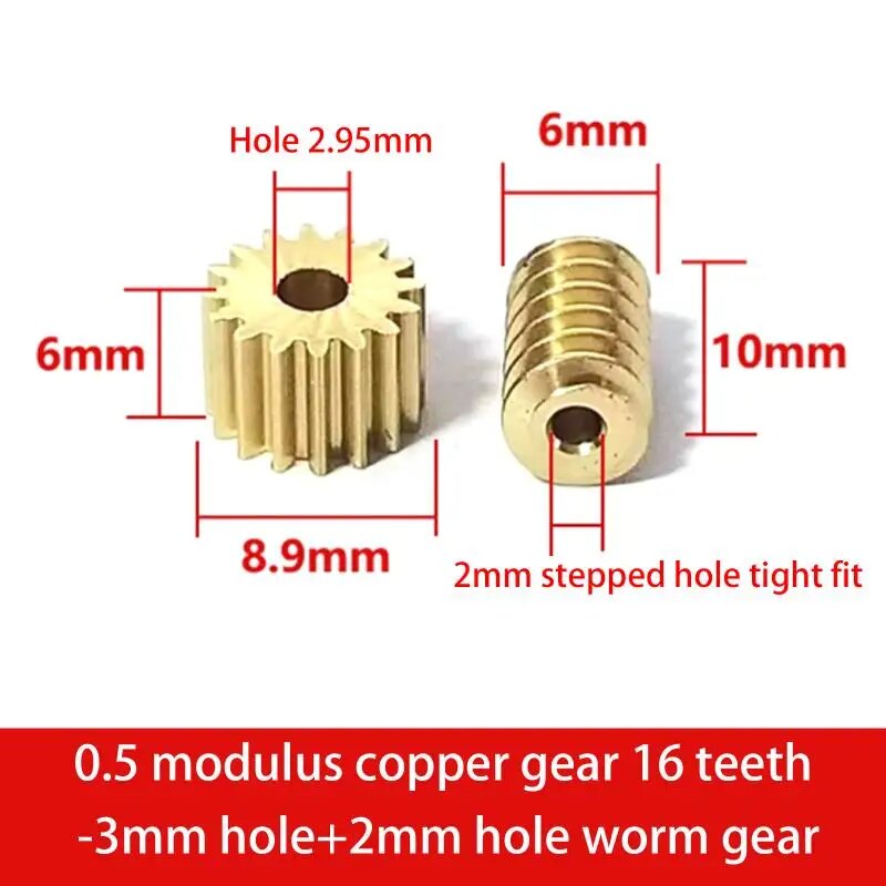 Медные шестерни и червячные передачи 0.5M, A4