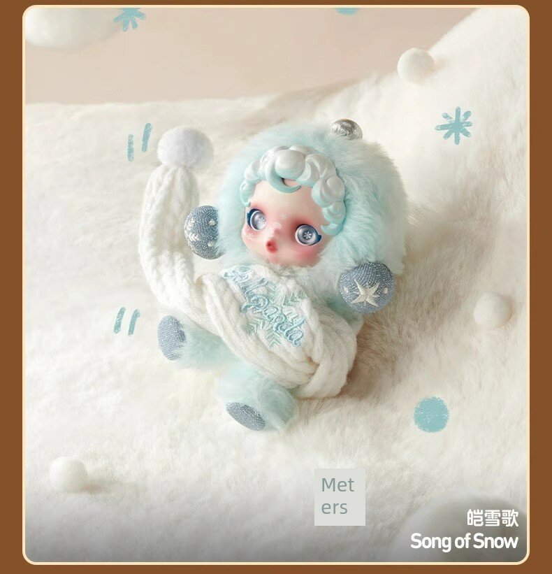 Бокс-сюрприз Popmart SKULLPANDA Winter Symphony Snow Song, плюшевая кукла с виниловым лицом