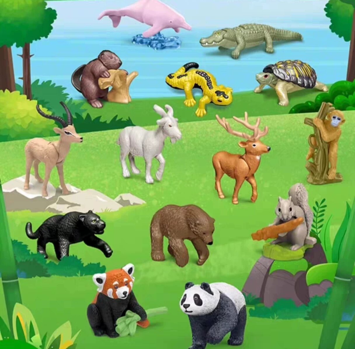 Kinder Schokolade Ei Tierklopfen Serie 3: 14 Sammlerfiguren ohne Anleitung