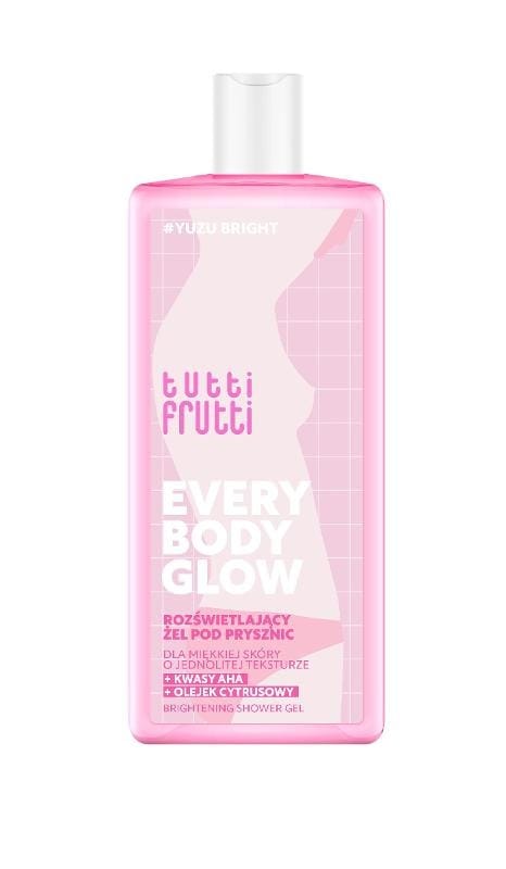 Средство для душа Tutti Frutti Everybody Glow, гель для душа с эффектом сияния, 400 мл