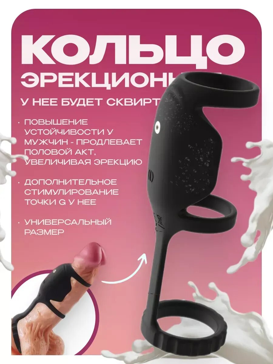 Эрекционное кольцо на член с вибрацией 18+