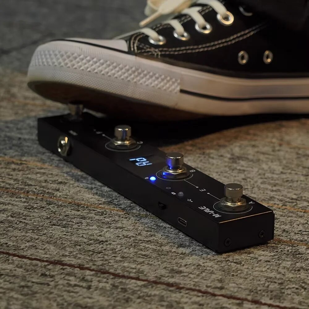 M-VAVE Chocolate MIDI-контроллер с Bluetooth, перезаряжаемый, 4 кнопки, педаль управления MIDI, система управления через прил.