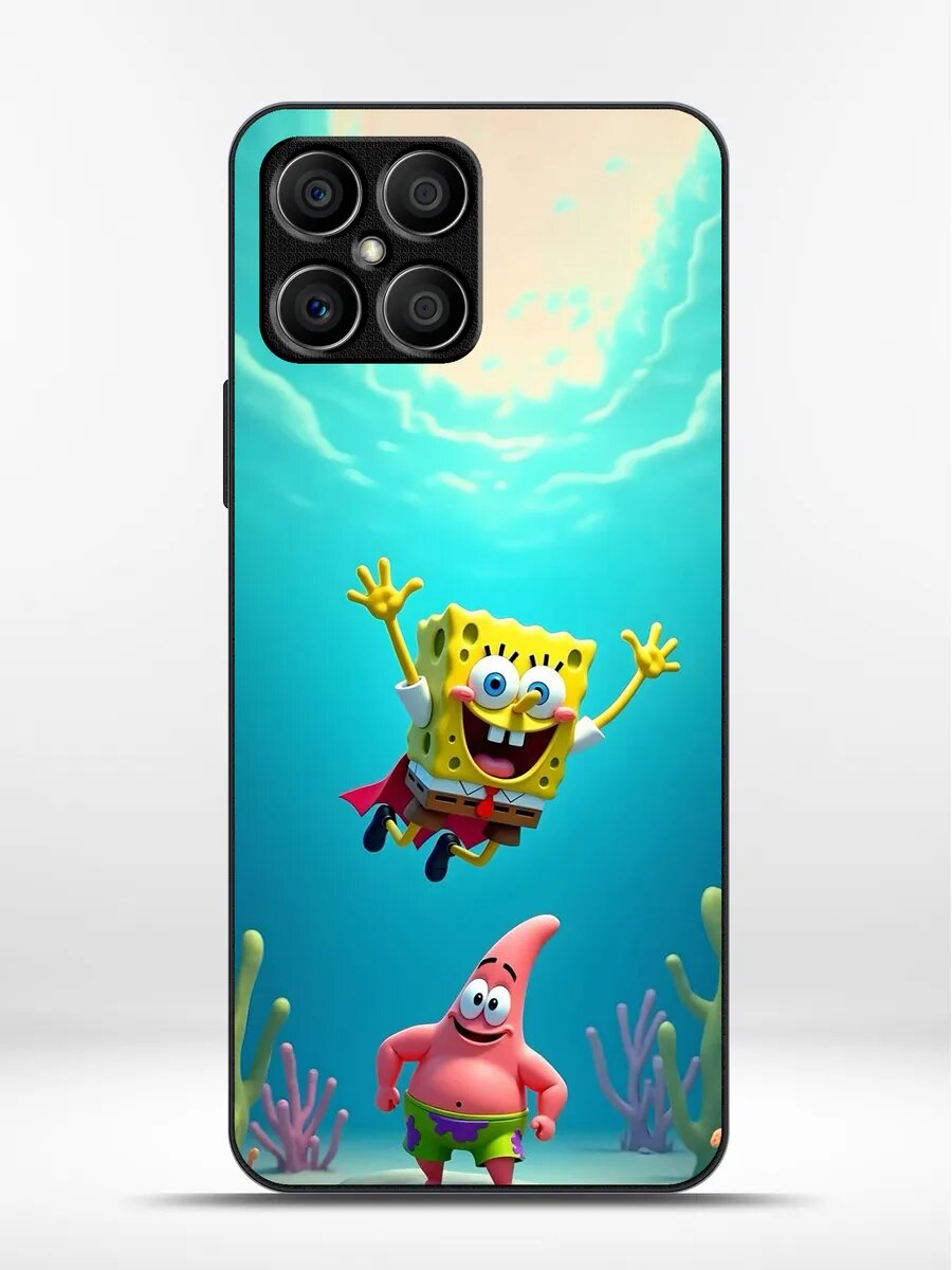 Чехол на Honor X8 губка боб