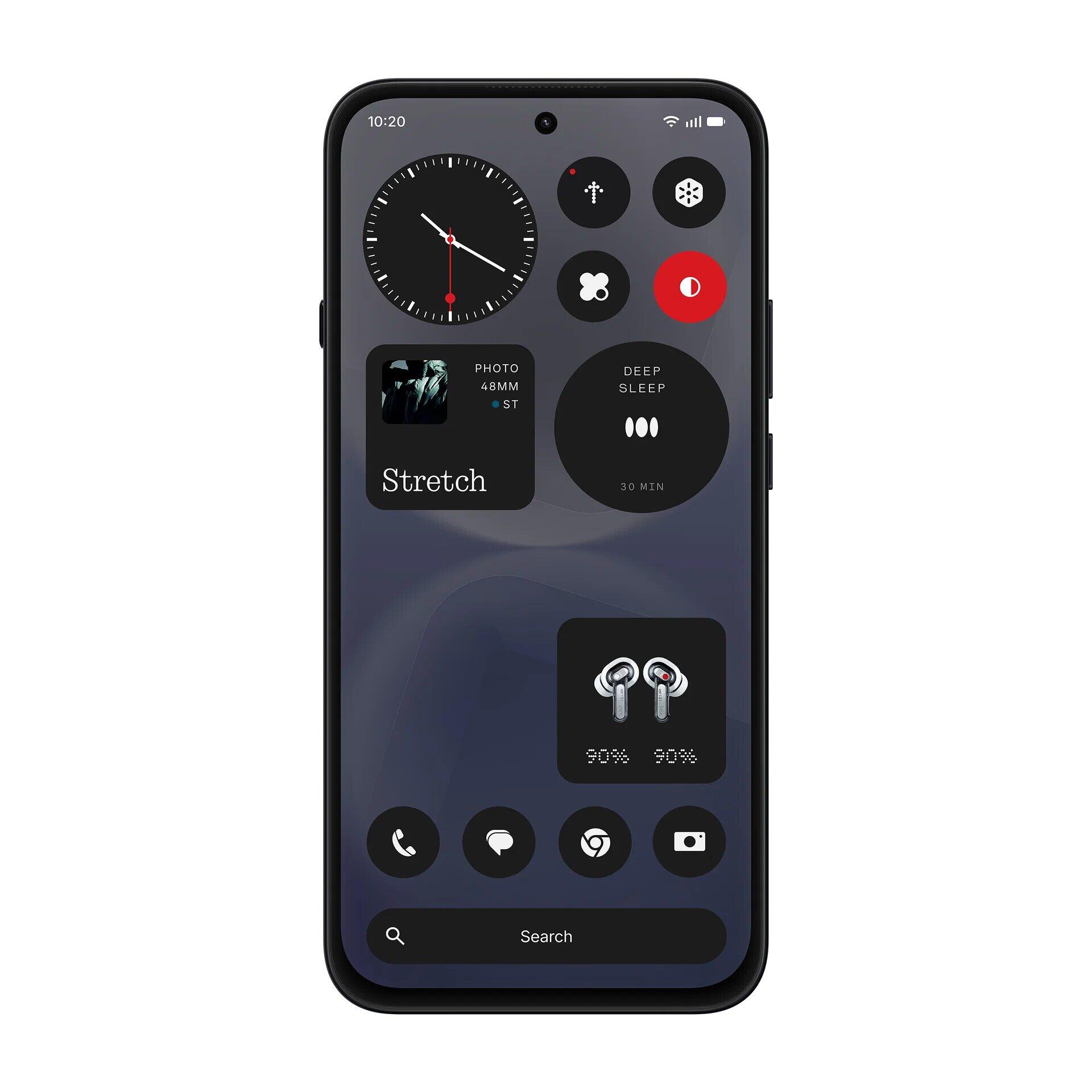 Смартфон Nothing Phone (4b), 4K-видео, LED-подсветка, 8/128Gb, Black (Черный)