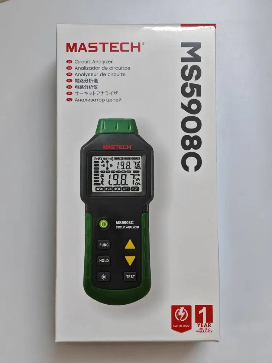 Тестер-анализатор цепей Mastech MS5908