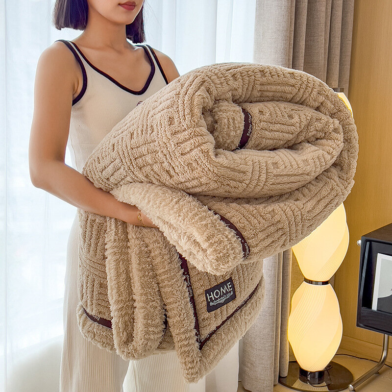 Moguo Одеяло, флисовое, 200x230см, Двойной слой, наполовину бархатный