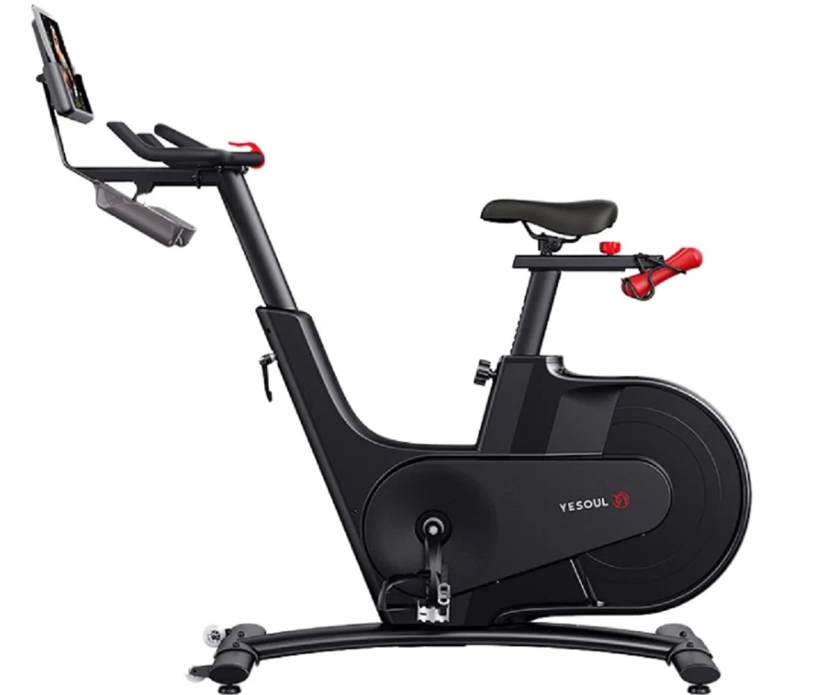 Велотренажер YESOUL Smart Spinning bike V1 черный, максимальный вес 150 кг.