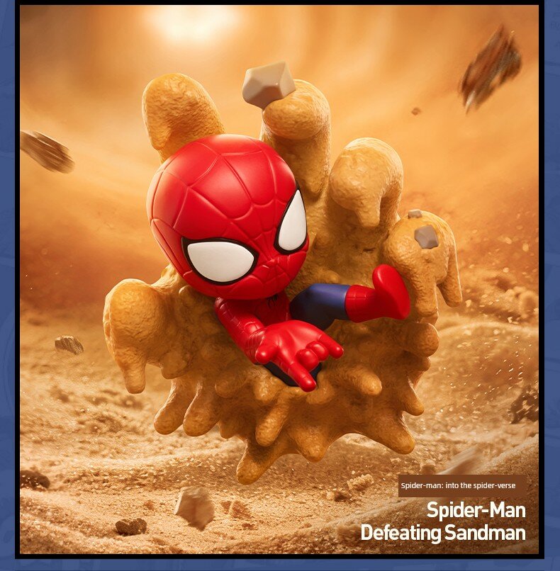 Фигурка POPMART Marvel Infinity Crossing в слепой коробке, Человек-паук, Победа над Песком, коллекционная игрушка