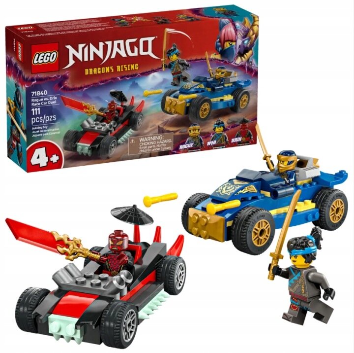 Конструктор LEGO Ninjago - Гоночная дуэль Роуг против Дрикса, 111 эл. - Лего Ниндзяго 71840