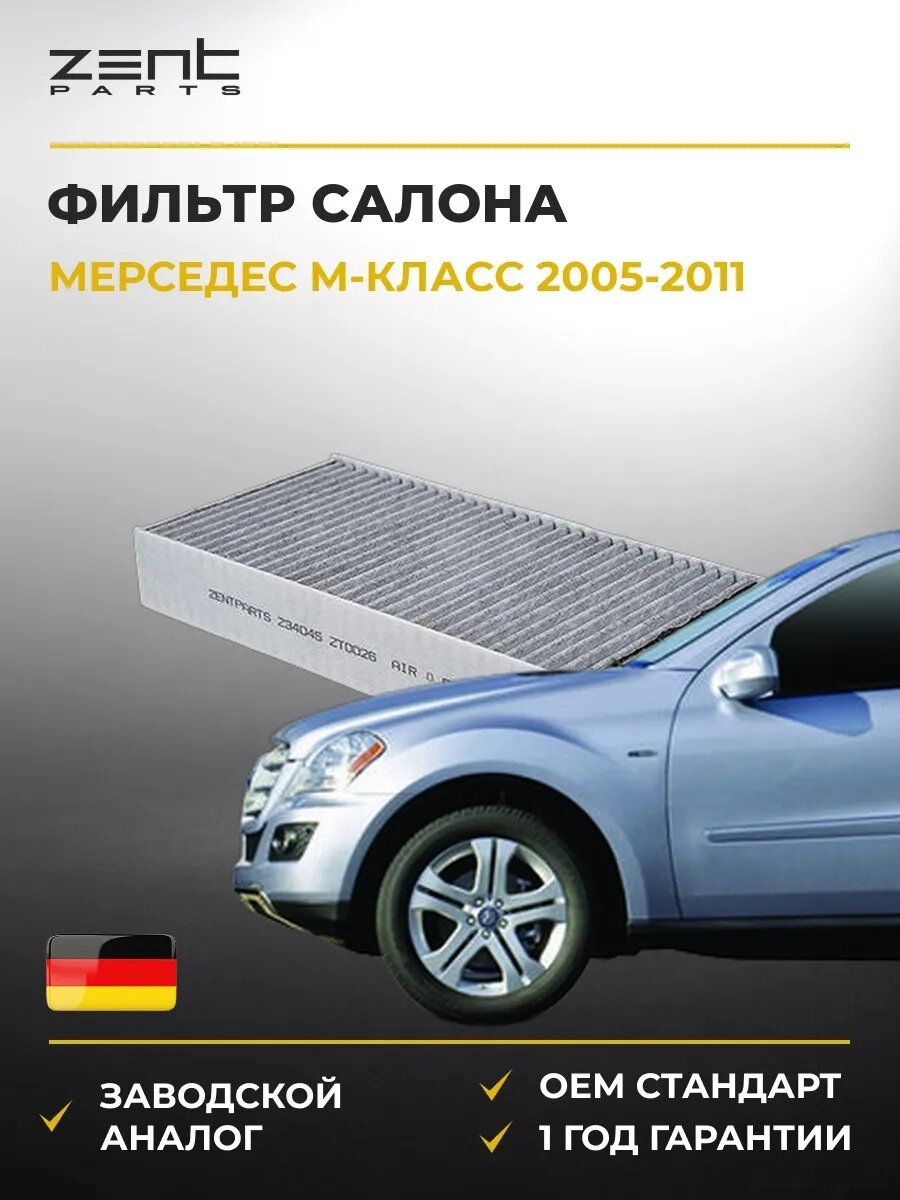 Фильтр салона Zentparts Z34045 Мерседес-Бенц M-class Mercedes-Benz M-class W164 2005-2011
