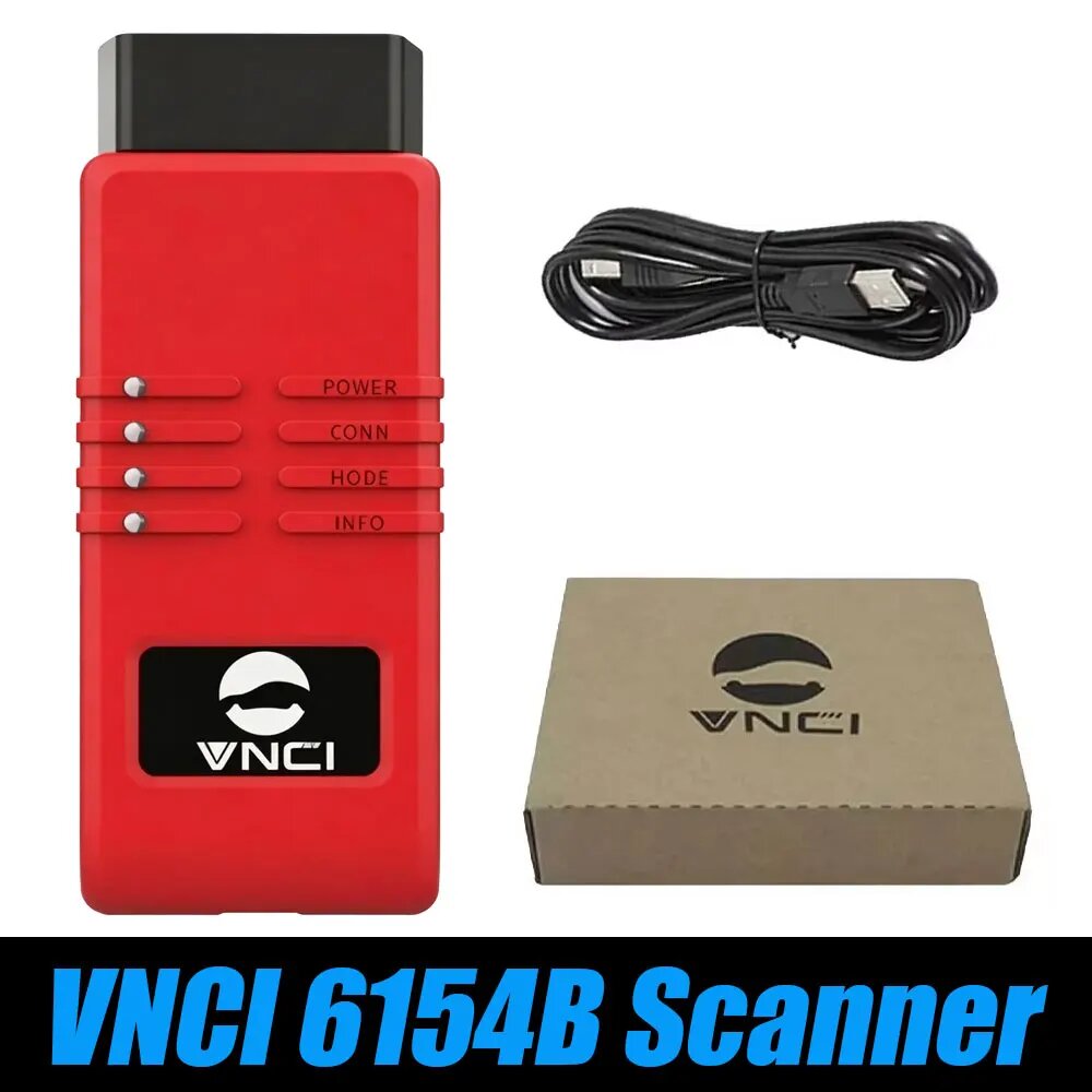 Диагностический сканер VNCI 6154B для автомобилей VW/AUDI/Skoda/Seat с поддержкой CAN FD/DolP протоколов, Bluetooth, OBD2.