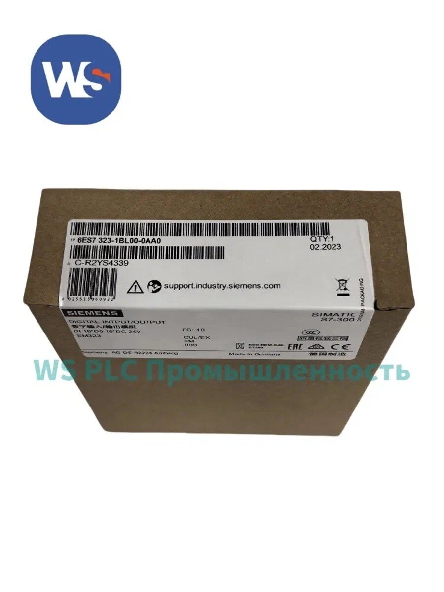 6ES7323-1BL00-0AA0 совершенно новый SIMATIC S7-300 DI16*DO 16*DC