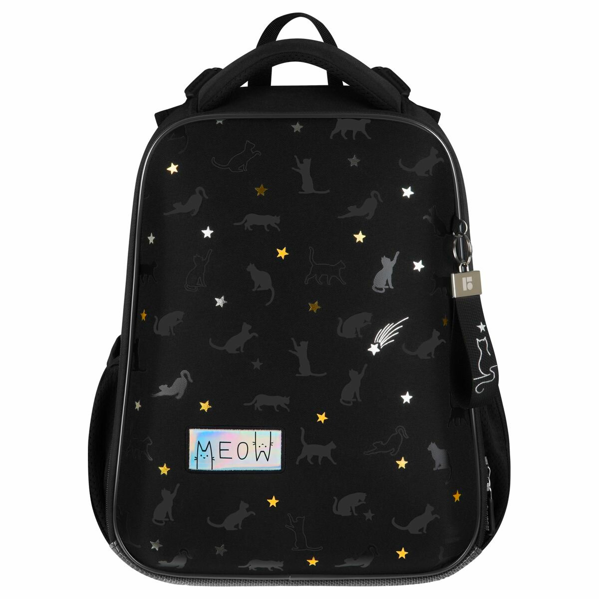 Ранец школьный Berlingo Expert "MEOW Galaxy" 38x29x16см, 2 отделения, 2 кармана, анатомическая спинка (RU-EX-1235)