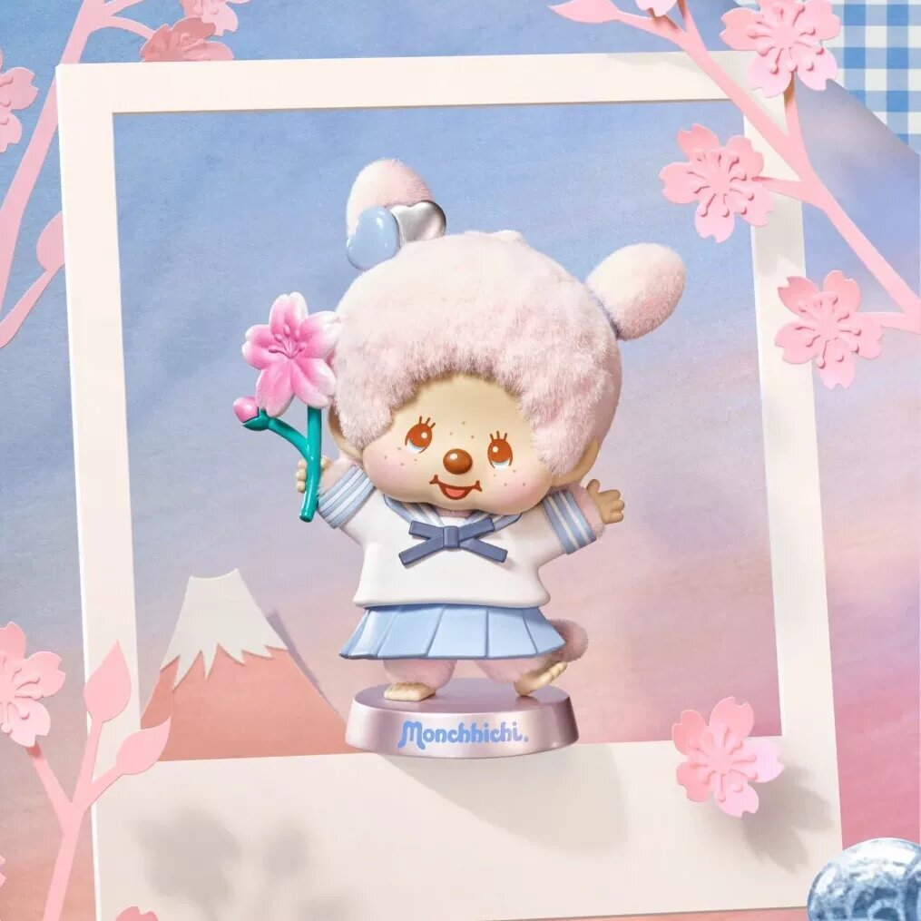 MINISO Monchhichi Милые Путешествия По Миру Сюрприз-Бокс Печать Фигурка, Сакура Морячка Подтверждено Распаковка