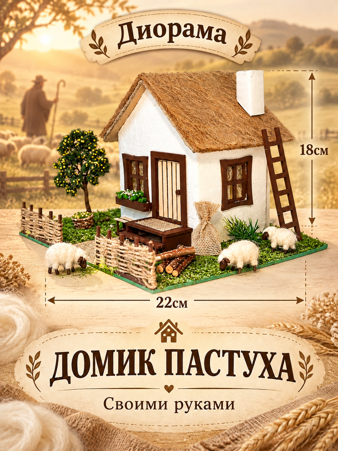 Набор для творчества Диорама Домик Пастуха