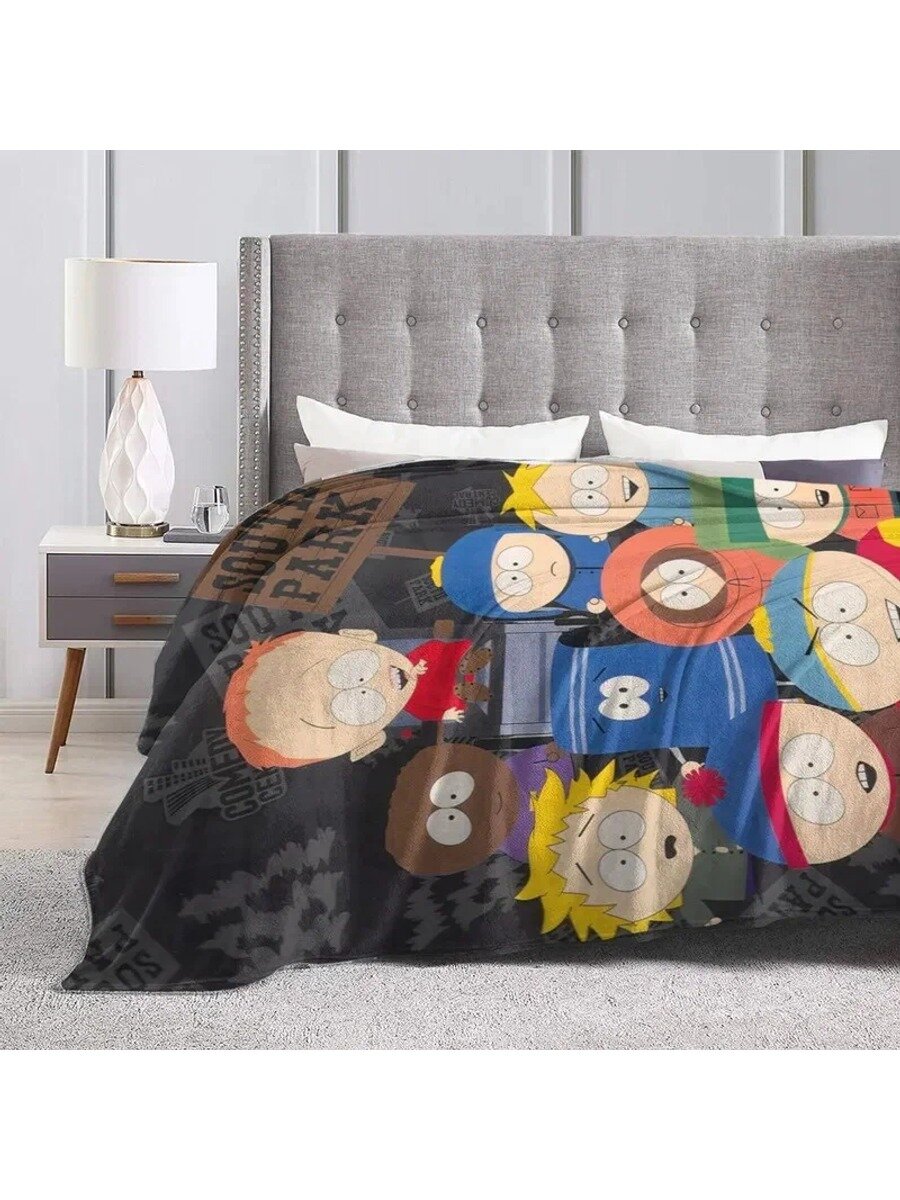 MXEB Плед с фотопринтом South Park Пледы Южный Парк , Фланель, 125 см х 100 см