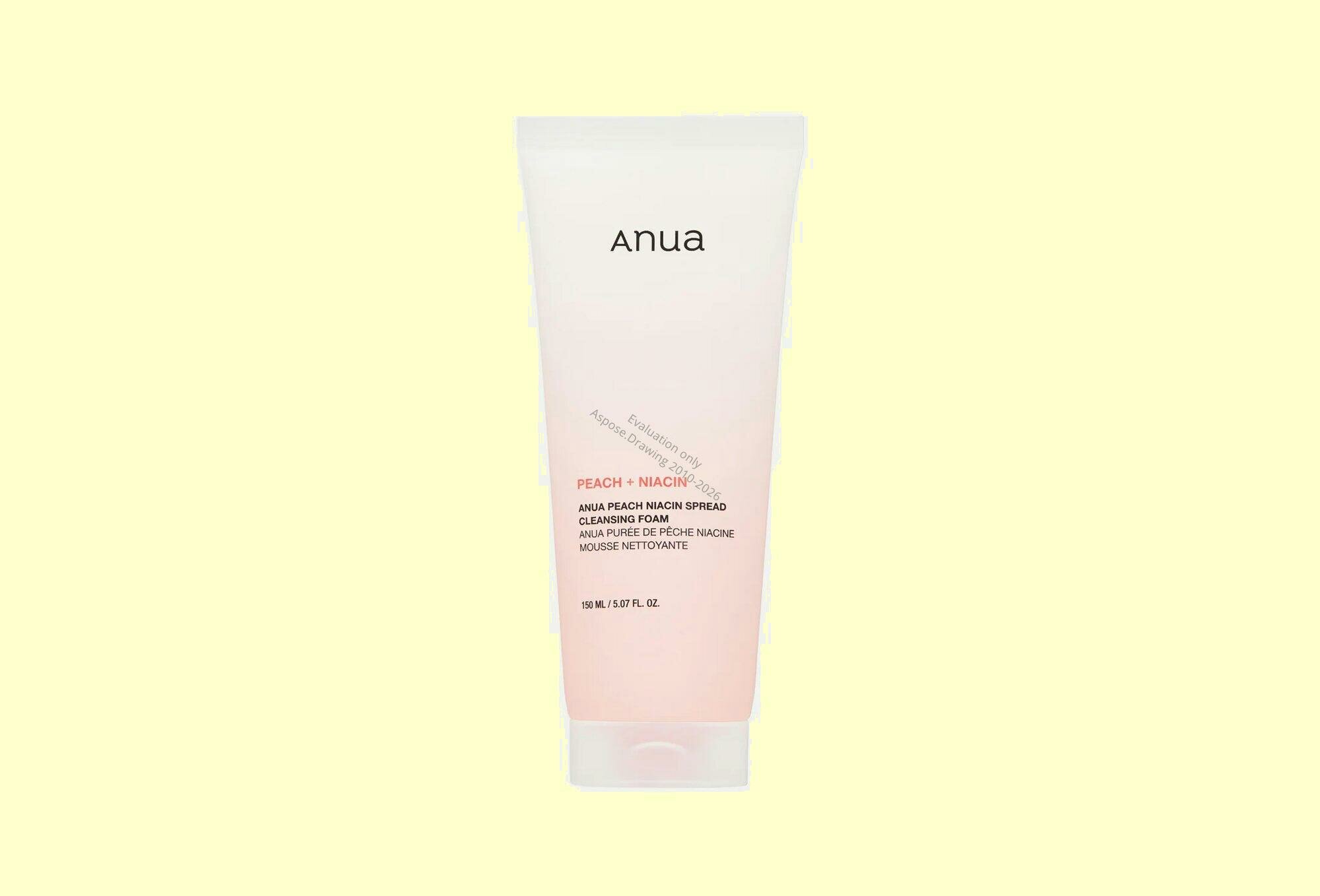 Очищающая пенка для лица ANUA Peach Niacin Spread, для всех типов кожи, 150 мл
